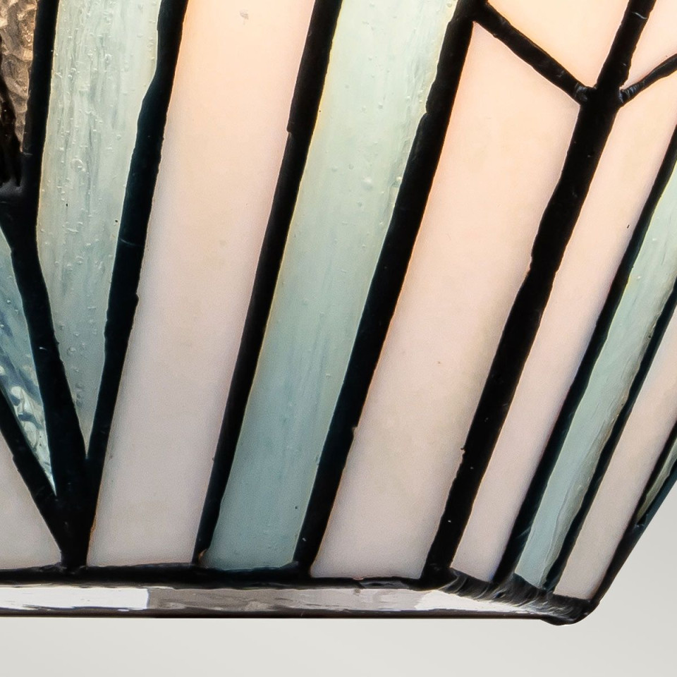 Alderley 2 light tiffany style wall light vintage bronze 30.5cm Elstead Lighting Alderley 2 light tiffany style wall light vintage bronze 30.5cm