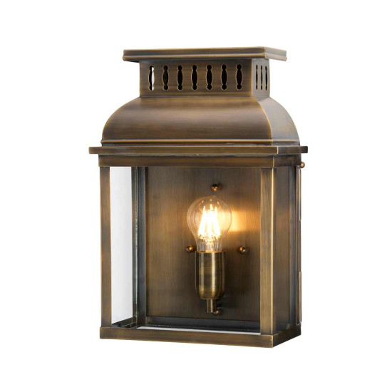 Westminster 1-Lt utomhus vägglampa åldrad mässing/klar 37,5 cm IP44 Westminster 1-Lt utomhus vägglampa åldrad mässing/klar 37,5 cm IP44