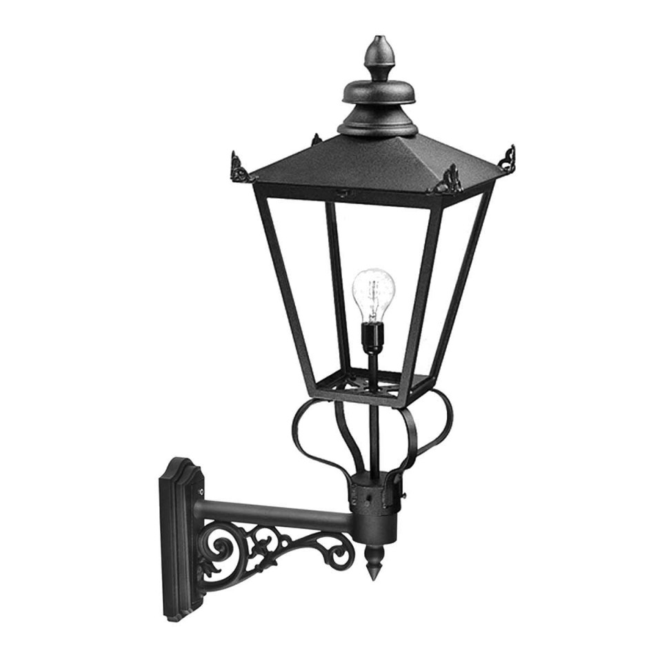 Wilmslow 1-Lt Outdoor Wall Light Black/Clear 114.5cm