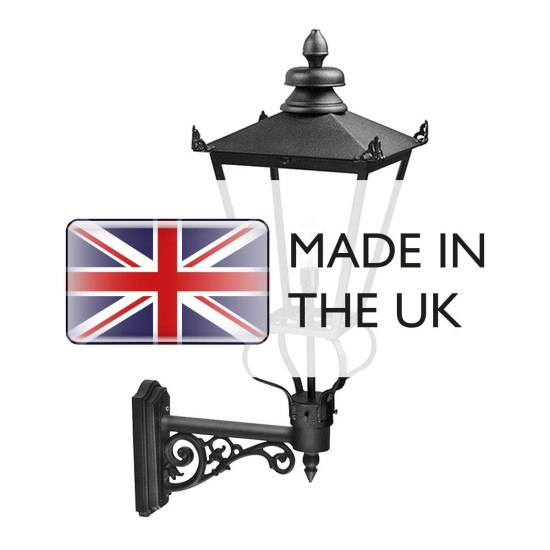 Wilmslow 1-Lt Outdoor Wall Light Black/Clear 114.5cm