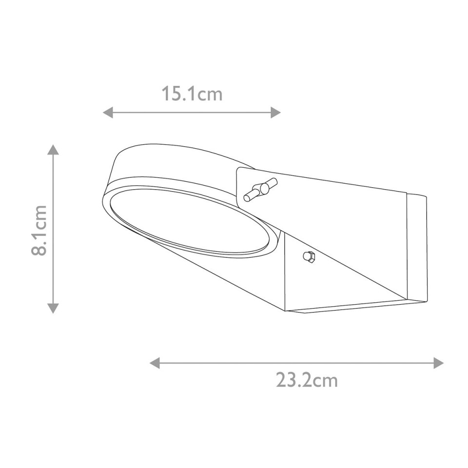 Zola 1-lt utomhus vägglampa grå 8,1 cm