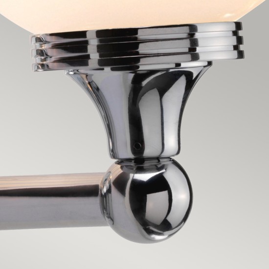 Austen rund vägglampa polerad krom 24cm IP44