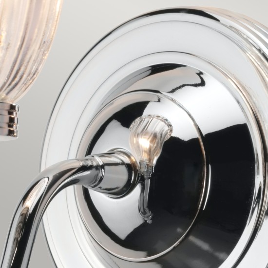 Carroll 1-Ljus Vägglampa Polerad Krom 26,1cm IP44