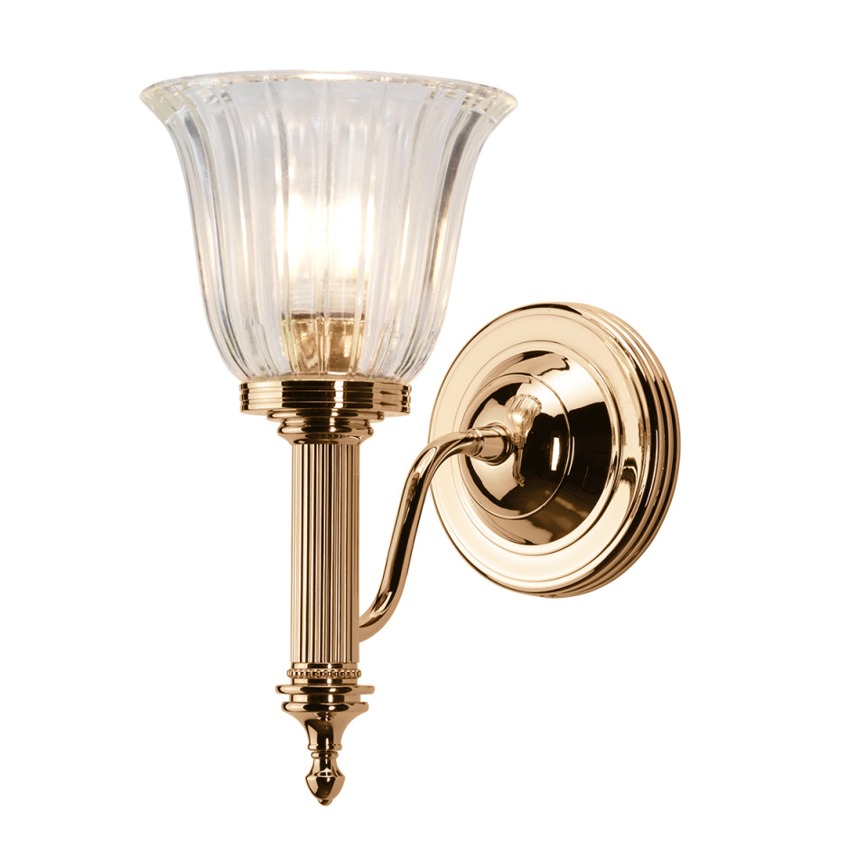Carroll 1 Light Wall Light - Rose Gold IP44 Elstead Lighting Carroll 1 Light Wall Light - Rose Gold IP44