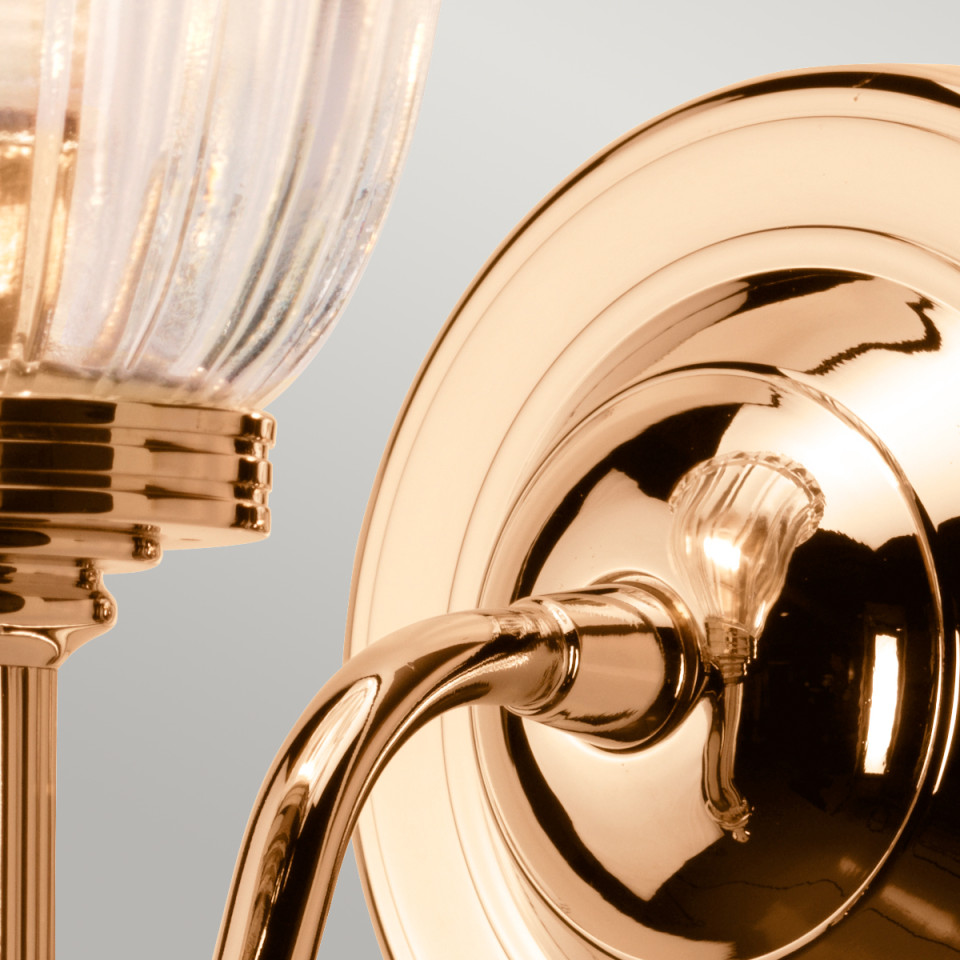 Carroll 1 Light Wall Light - Rose Gold IP44 Elstead Lighting Carroll 1 Light Wall Light - Rose Gold IP44