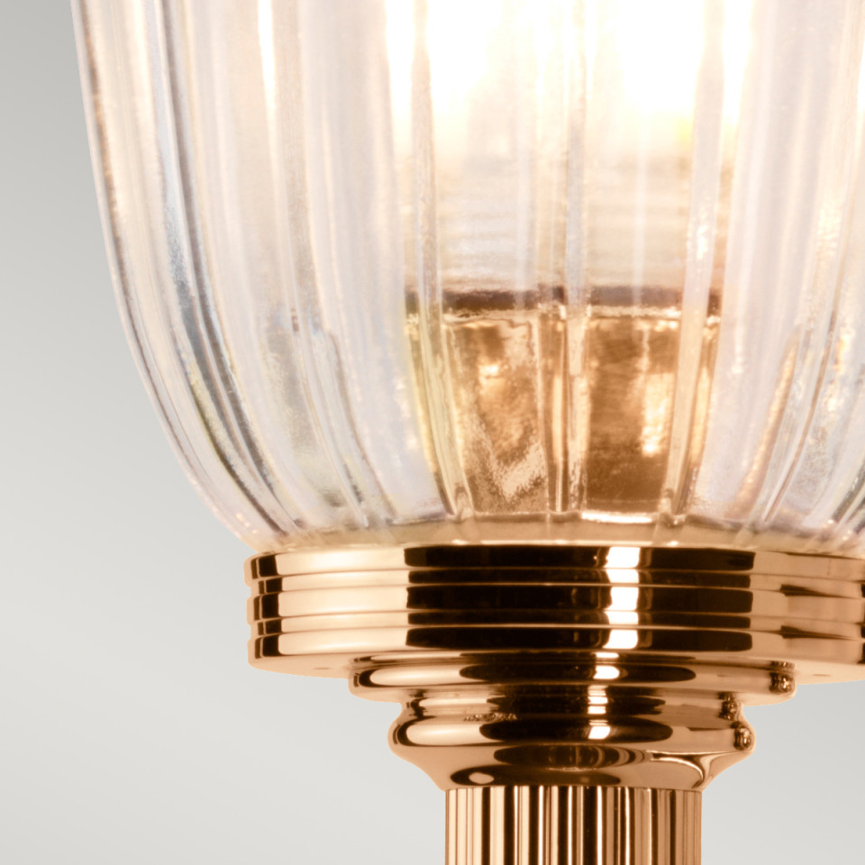 Carroll 1 Light Wall Light - Rose Gold IP44 Elstead Lighting Carroll 1 Light Wall Light - Rose Gold IP44