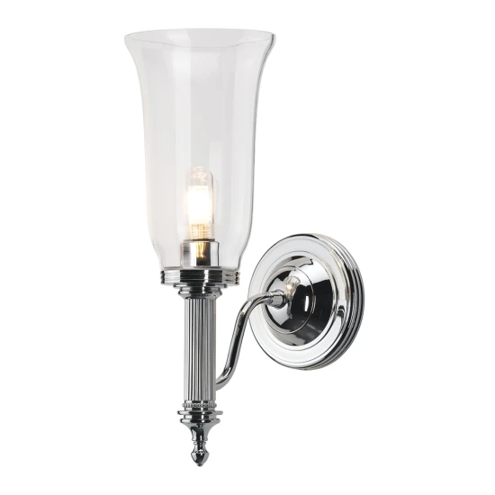 Carroll 1-ljus Vägglampa Polerad Krom 26,5cm IP44