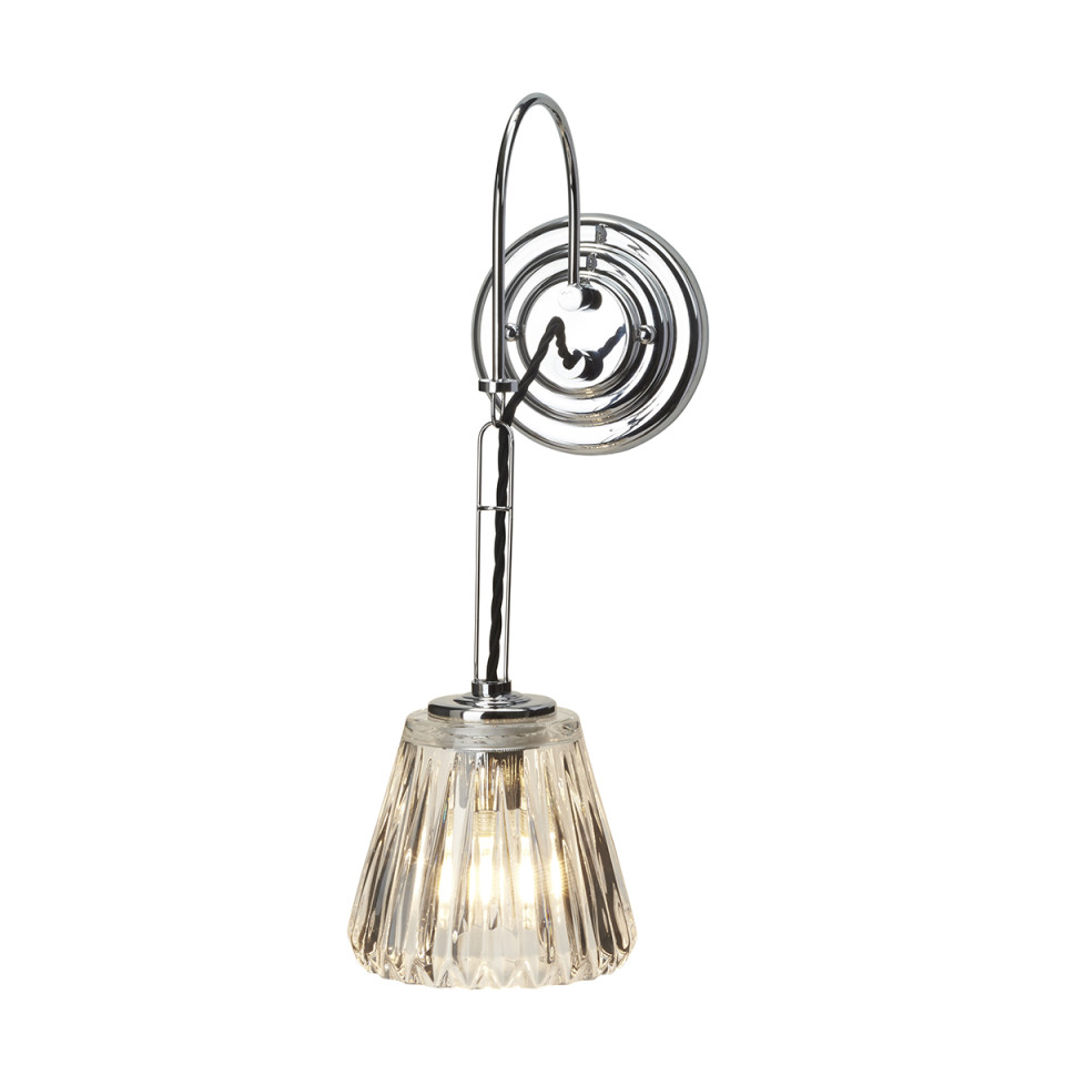 Demelza 1 Light Wall Light - Polished Chrome IP44 Elstead Lighting Demelza 1 Light Wall Light - Polished Chrome IP44