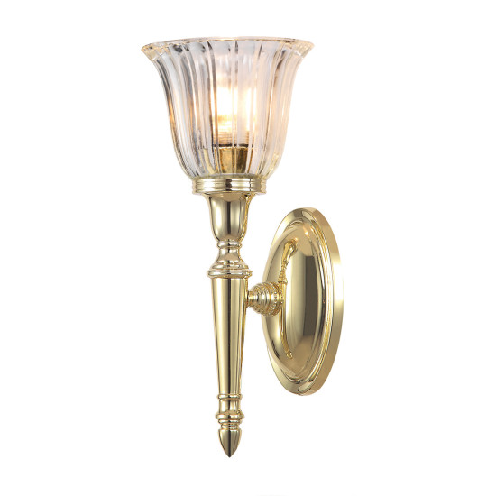 Dryden 1 Light Wall Light - Polished Brass IP44 Dryden 1 Light Wall Light - Polished Brass IP44