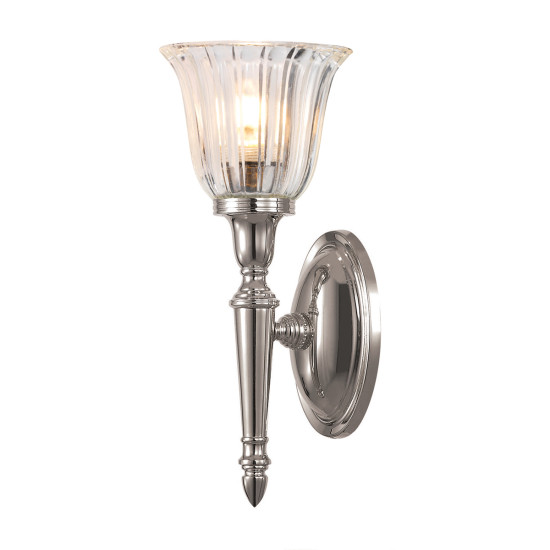 Dryden 1-ljus Vägglampa Polerad Nickel 33cm IP44