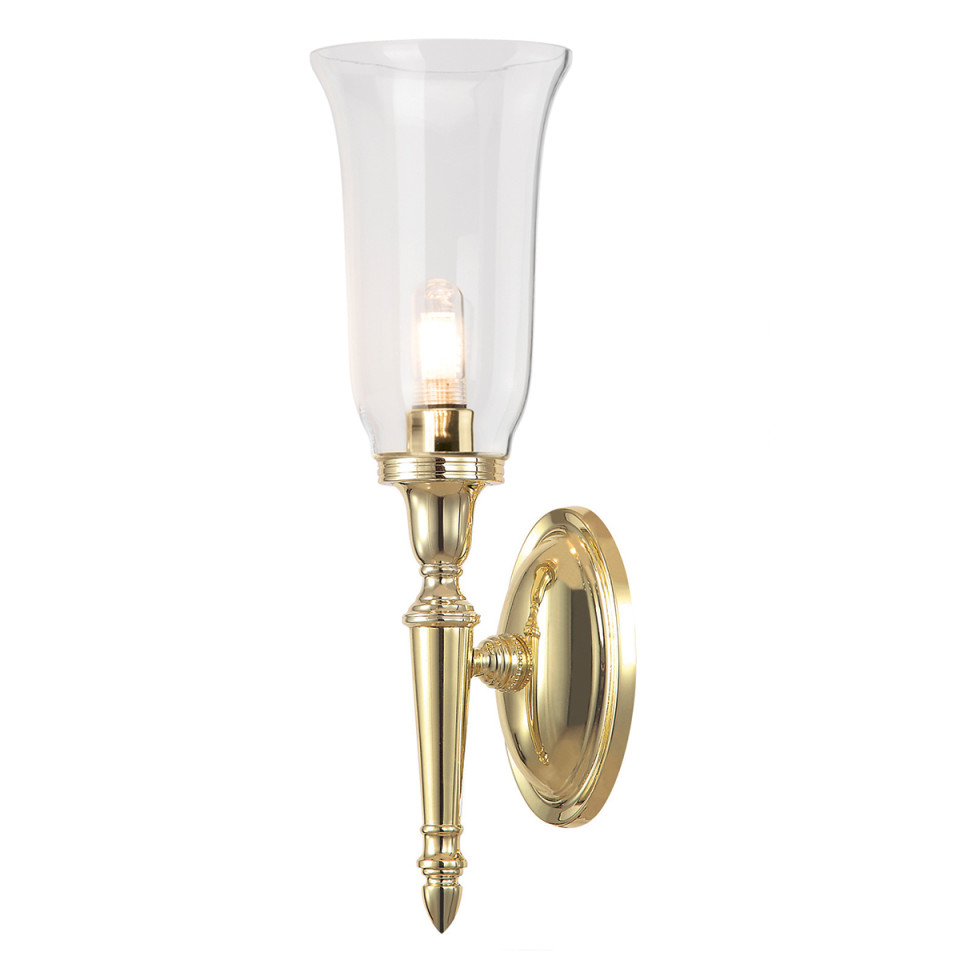 Dryden 1-ljus Vägglampa Polerad Mässing 33cm Elstead Lighting Dryden 1-ljus Vägglampa Polerad Mässing 33cm