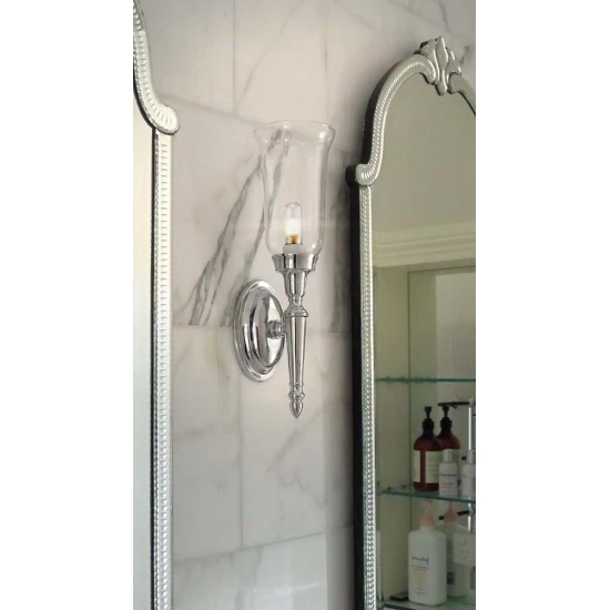 Dryden 1-ljus Vägglampa Polerad Nickel 41cm IP44