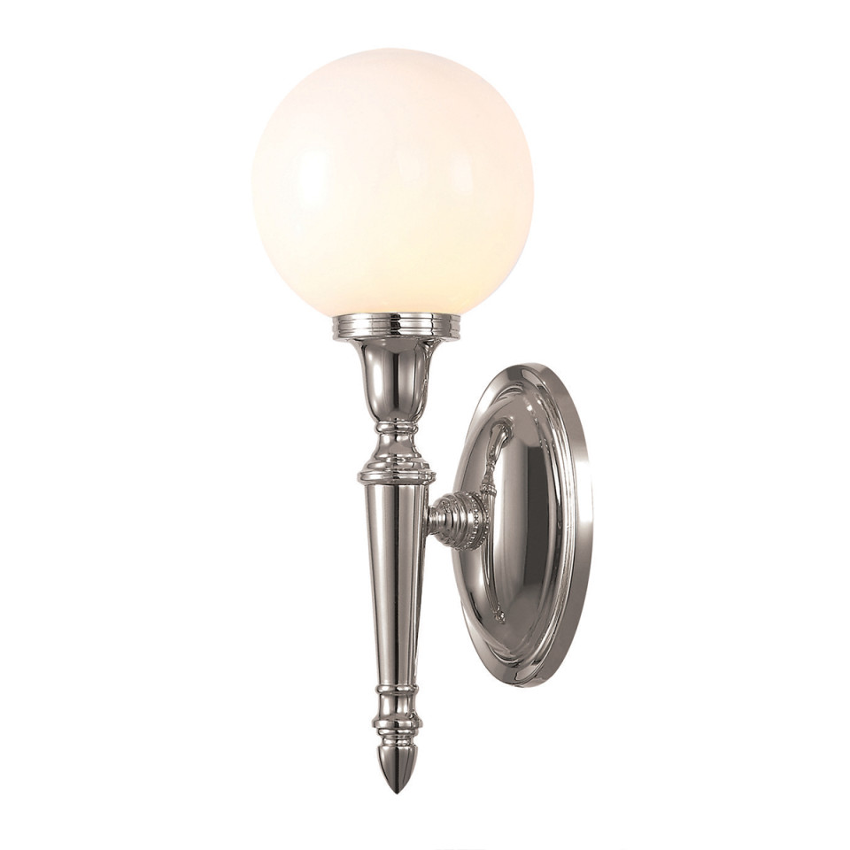 Dryden 1 Light Wall Light - Polished Nickel IP44 Elstead Lighting Dryden 1 Light Wall Light - Polished Nickel IP44