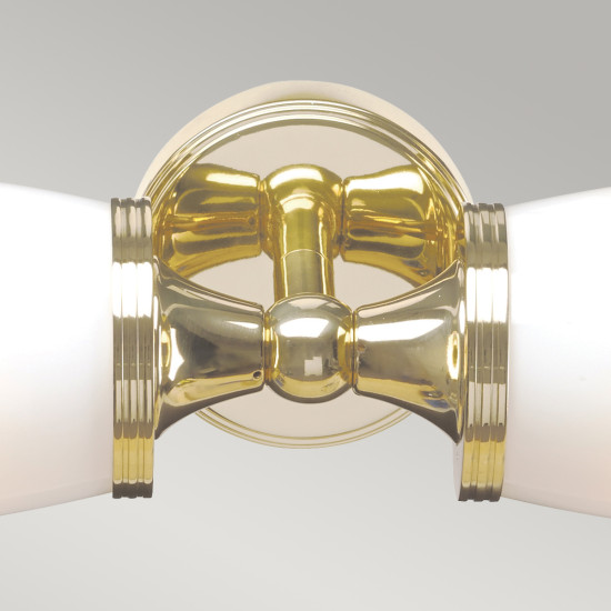 Eliot 2 Light Wall Light - Polished Brass IP44