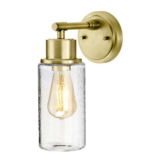 Morvah 1 Light Wall Light - Brushed Brass IP44