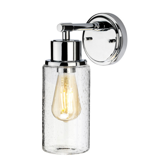 Morvah 1 Light Wall Light - Polished Chrome IP44