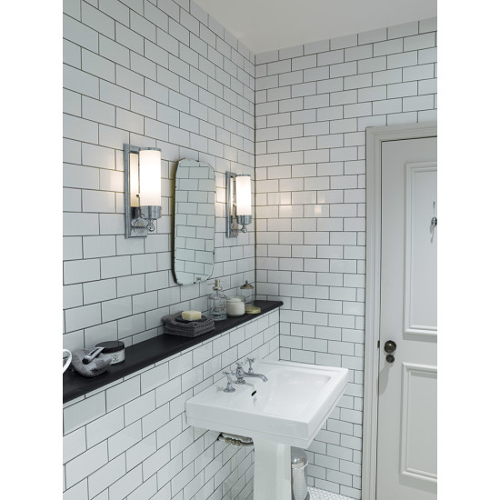 Worcester 1-Ljus Vägglampa Polerad Krom 18cm IP44