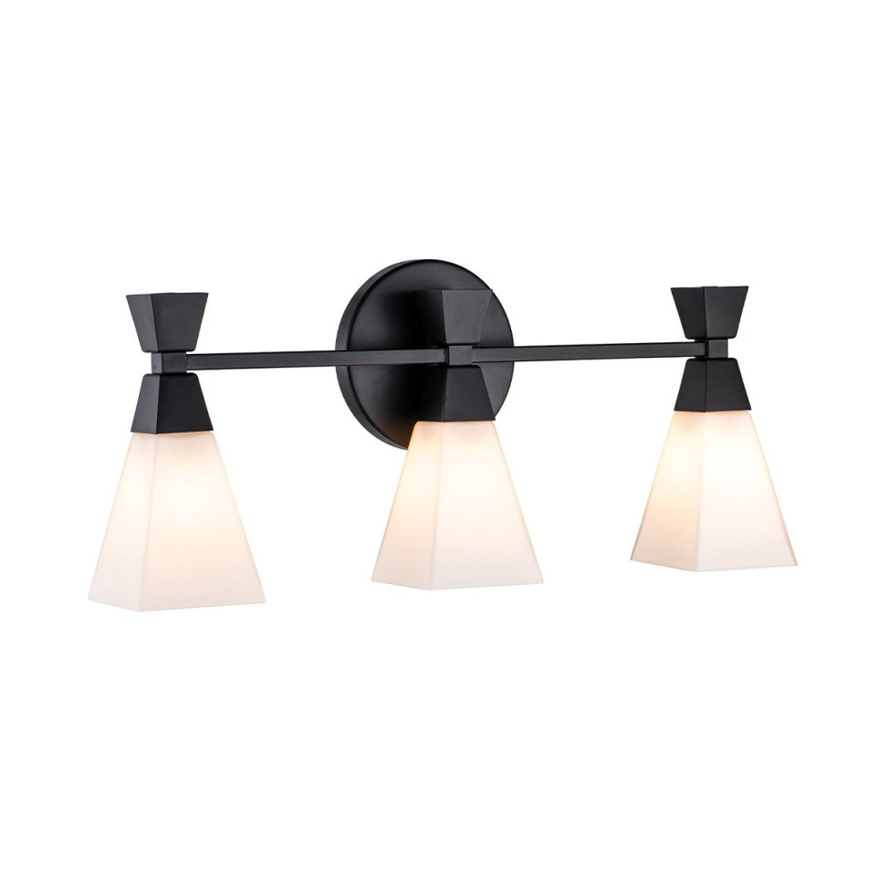 Bowtie 3 wall light IP44 matte black 57.2cm Kichler Bowtie 3 wall light IP44 matte black 57.2cm