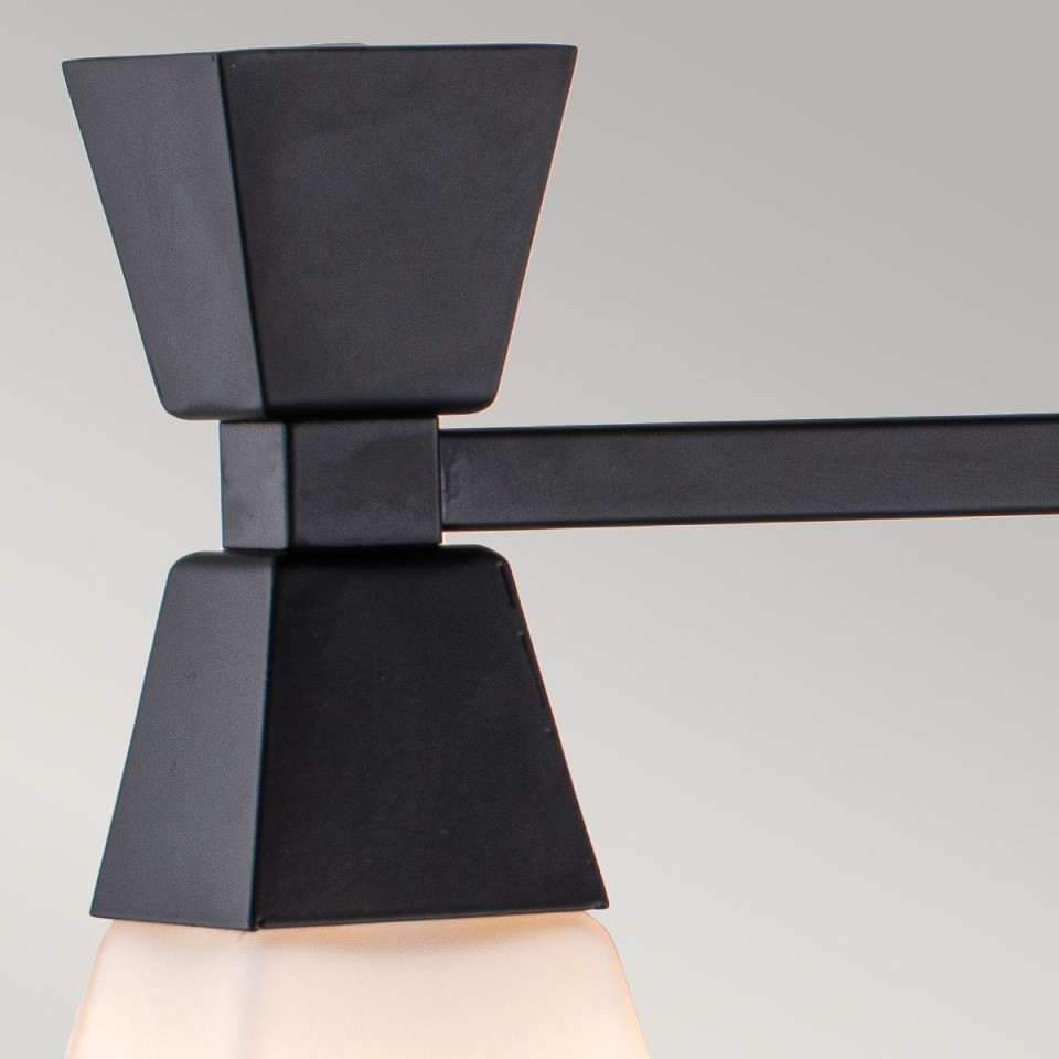Bowtie 3 wall light IP44 matte black 57.2cm Kichler Bowtie 3 wall light IP44 matte black 57.2cm