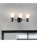Bowtie 3 wall light IP44 matte black 57.2cm Kichler Bowtie 3 wall light IP44 matte black 57.2cm