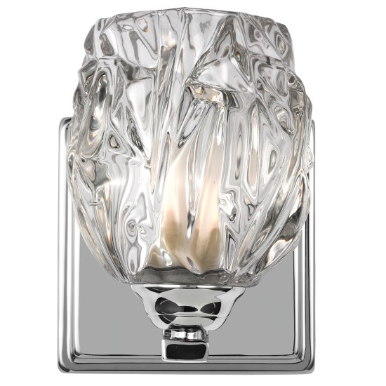 Kalli 1-Ljus Vägglampa Polerad krom 12,7cm IP44