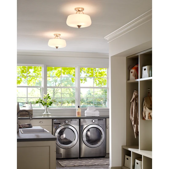 Vintner 2-Ljus Plafond Satin Nickel 38cm IP44 Vintner 2-Ljus Plafond Satin Nickel 38cm IP44