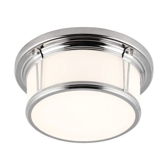 Woodward 2-Ljus Medium Plafond Polerad Krom 17,1cm IP44