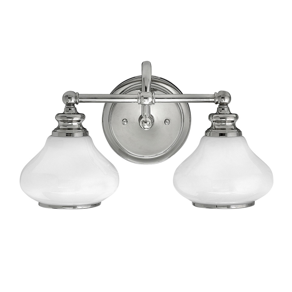 Ainsley 2-Ljus Vägglampa Polerad Krom 19,1cm Elstead Lighting Ainsley 2-Ljus Vägglampa Polerad Krom 19,1cm