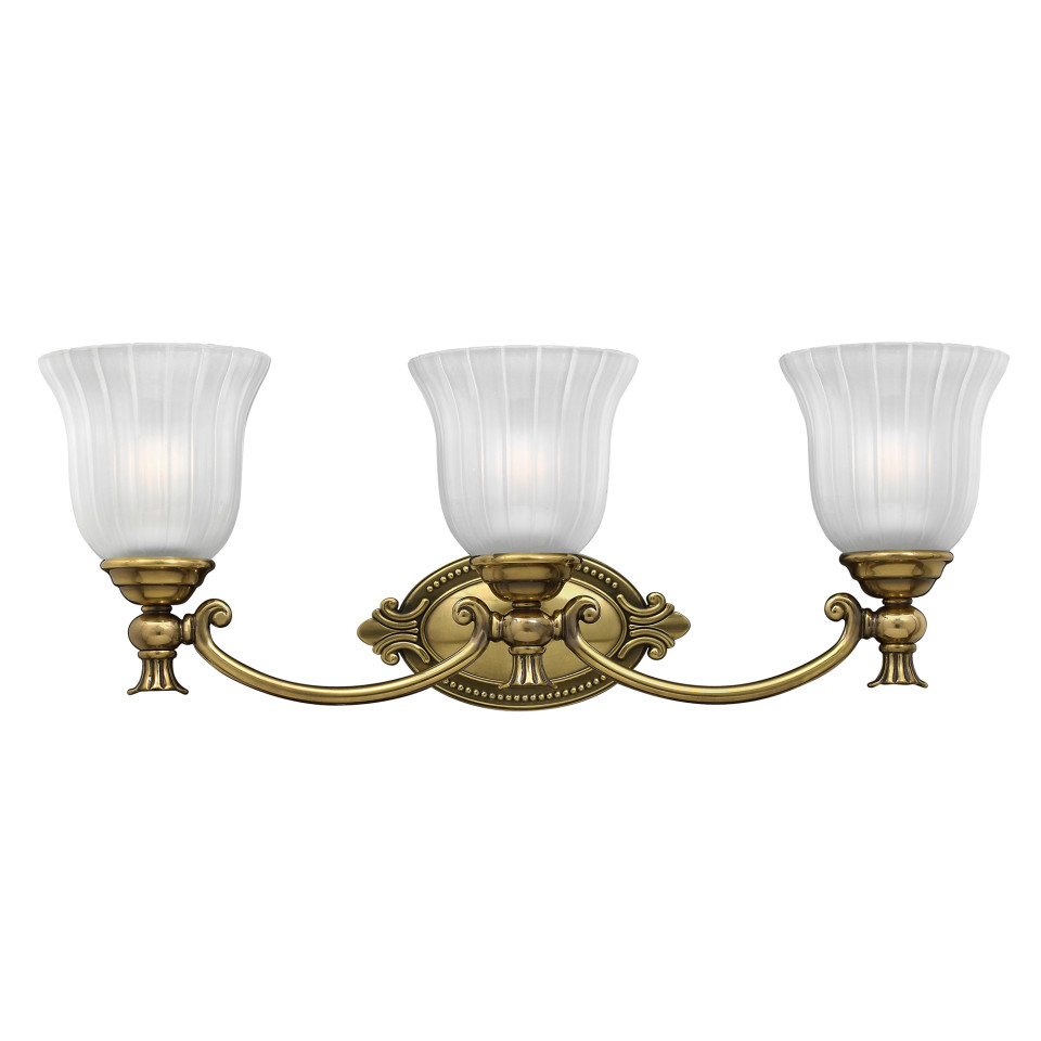 Francoise 3 Light Above Mirror Light IP44 Elstead Lighting Francoise 3 Light Above Mirror Light IP44