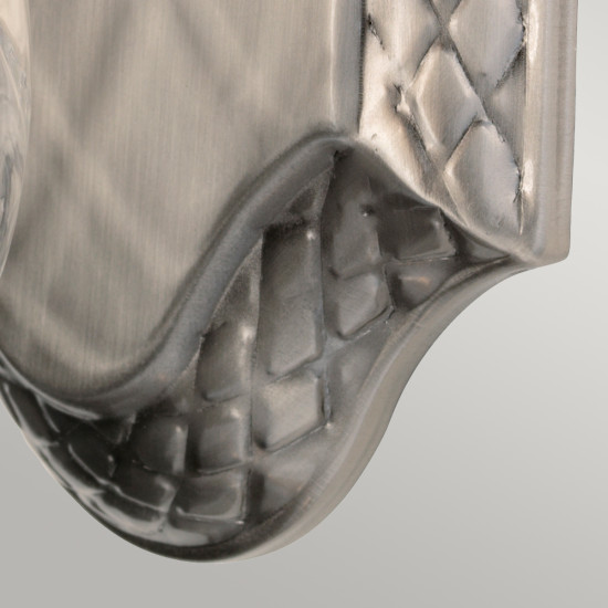 Plantation 1-Ljus Vägglampa Antik Nickel 17,1cm IP44