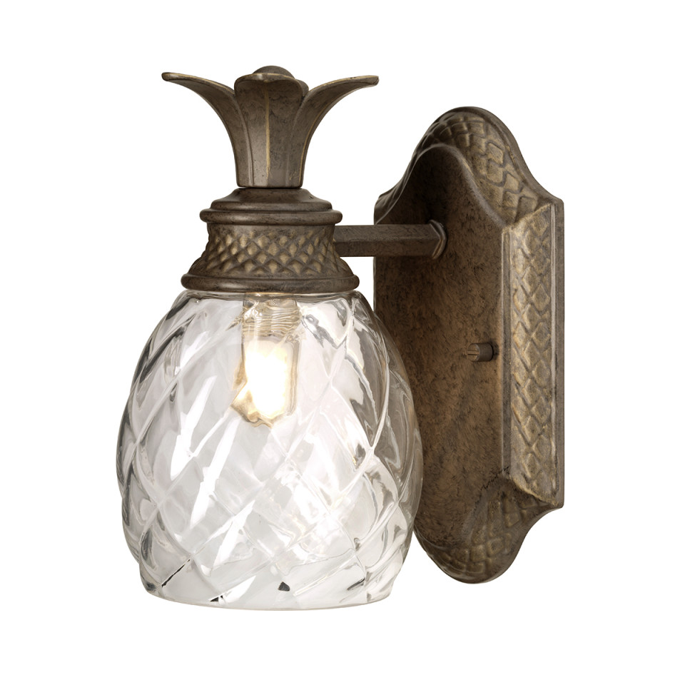 Plantation 1 Light Wall Light - Pearl Bronze IP44 Elstead Lighting Plantation 1 Light Wall Light - Pearl Bronze IP44