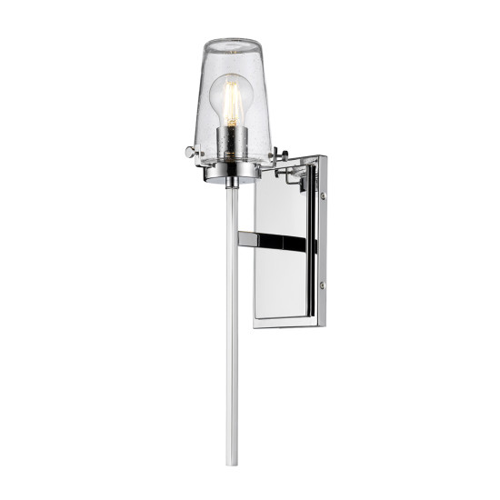 Alton 1-Ljus Vägglampa Krom 12 cm IP44