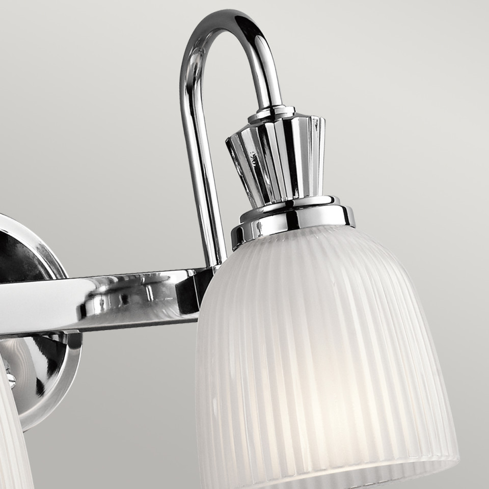 Cora 2-Ljus Vägglampa Polerad Krom 56,1cm Elstead Lighting Cora 2-Ljus Vägglampa Polerad Krom 56,1cm