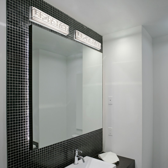 Zolon Liten Vägglampa Krom 30,9cm IP44