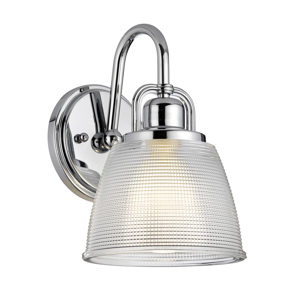 Dublin 1 Light Wall Light - Polished Chrome IP44 Elstead Lighting Dublin 1 Light Wall Light - Polished Chrome IP44