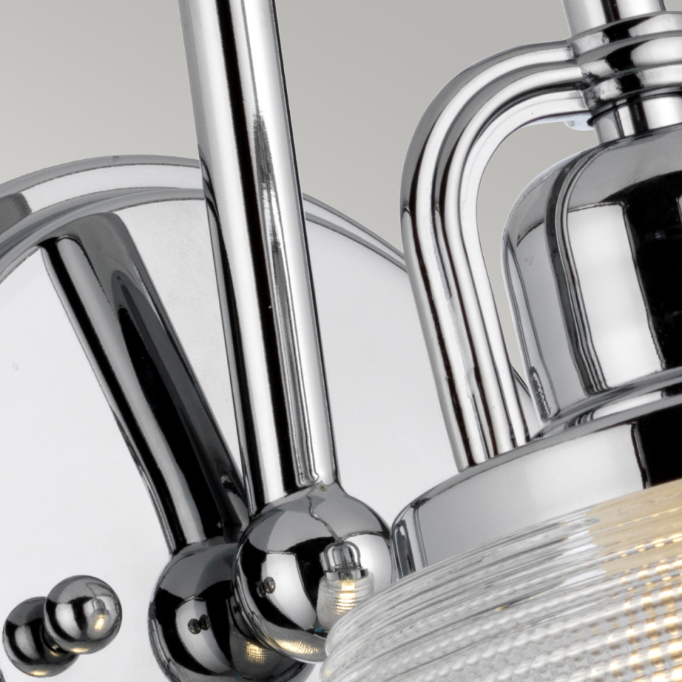Dublin 1 Light Wall Light - Polished Chrome IP44 Elstead Lighting Dublin 1 Light Wall Light - Polished Chrome IP44