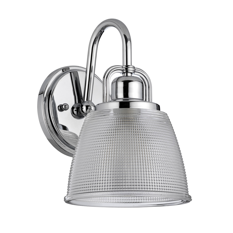 Dublin 1 Light Wall Light - Polished Chrome IP44 Elstead Lighting Dublin 1 Light Wall Light - Polished Chrome IP44