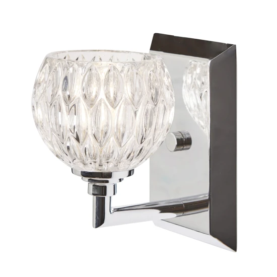Serena 1-Ljus Vägglampa Polerad Krom 14,2cm IP44