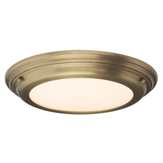 Welland 1 Light Flush Light - Aged Brass IP44 Welland 1 Light Flush Light - Aged Brass IP44