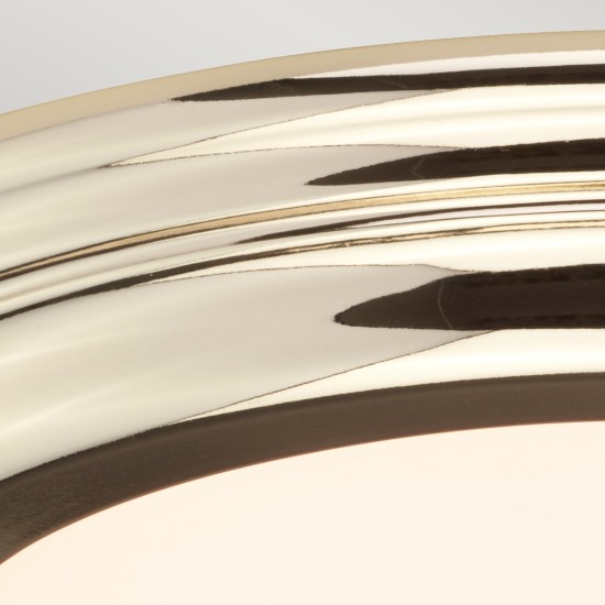 Welland 1 Light Flush Light - Polished Brass IP44