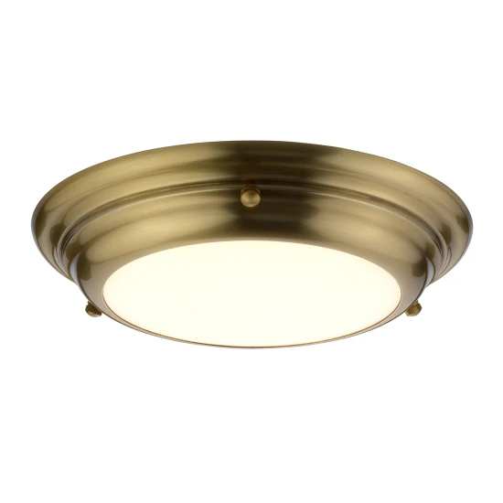 Welland 1-Ljus Mini-LED Plafond Åldrad Mässing IP44
