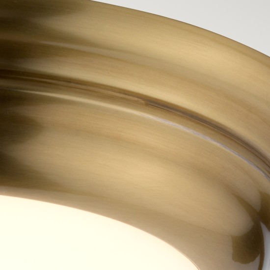Welland 1 Light Mini LED Flush Light - Aged Brass IP44 Welland 1 Light Mini LED Flush Light - Aged Brass IP44