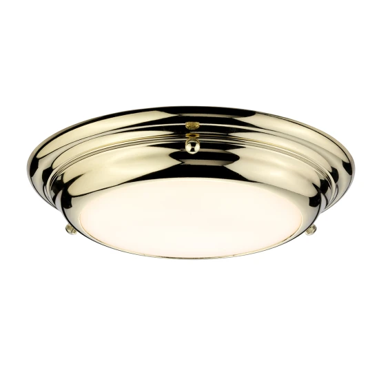 Welland 1-Ljus Mini-LED Plafond Polerad Mässing IP44