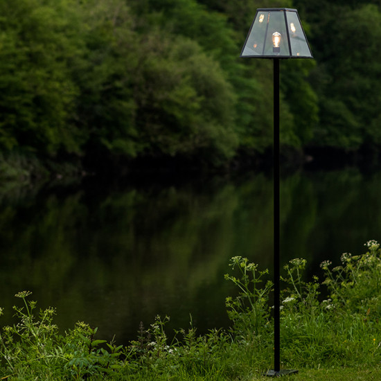 Contemporary Outdoor Lamp Post Galvanised Steel 270cm IP44
