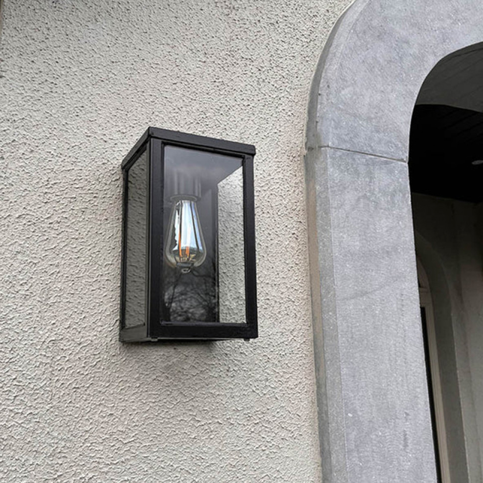 Contemporary Outdoor Flushed Wall Light Galvanised Steel 29cm IP44 Contemporary Outdoor Flushed Wall Light Galvanised Steel 29cm IP44