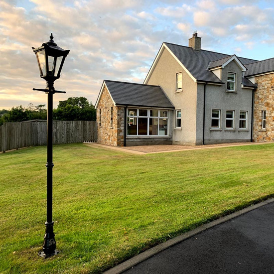 Victorian Utomhus Traditionell Lyktstolpe Gjutjärn 260cm