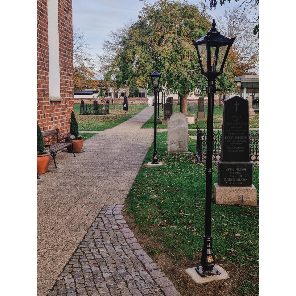 Victorian Utomhus Traditionell Lyktstolpe Gjutjärn 260cm
