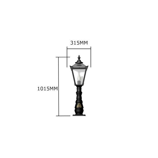 Victorian Outdoor Traditional Bollard Light Cast Iron 110cm Victorian Outdoor Traditional Bollard Light Cast Iron 110cm