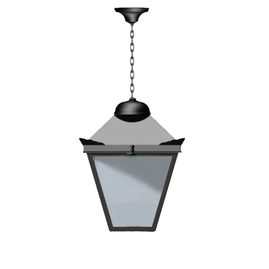 Viktoriansk traditionell stor utomhustaklampa i gjutjärn/galvaniserat stål 48,5 cm IP65