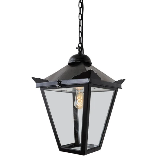 Viktoriansk traditionell utomhustaklampa gjutjärn/galvaniserat stål 39 cm IP65
